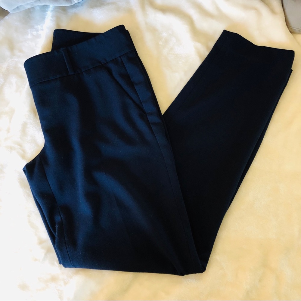 Loft Marisa straight leg navy slacks